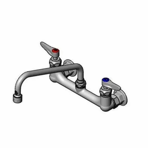 T&S B-2342-VF22-CR 8" Wall Mount Pantry Faucet with 10" Swing Spout Nozzle — view 2