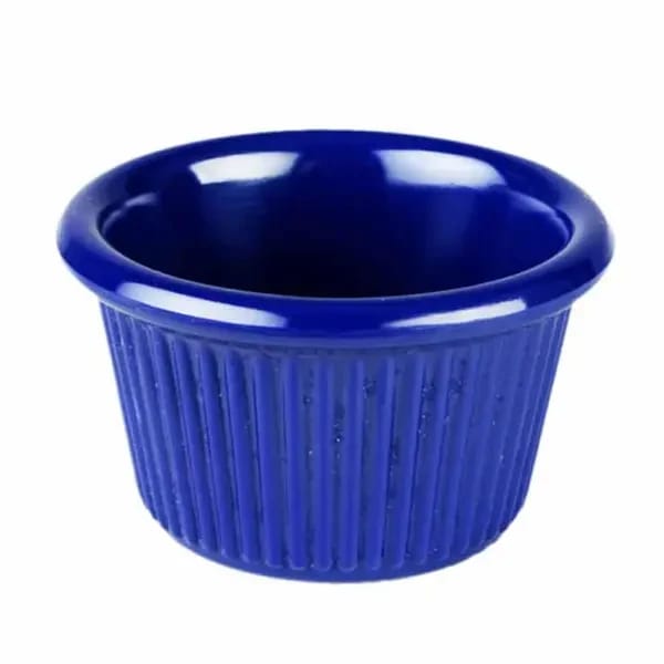 Thunder Group ML507CB1 Cobalt blue 1-1/2 oz. Fluted Melamine Ramekin | Case of 12 — view 1