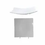Thunder Group 24012WT Classic White 12-3/8" x 12-3/8" Square Melamine Flare Plate | Case of 12 — view 6