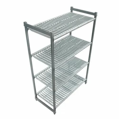 Cambro Camshelving CBU184272V4580 4-Shelf Polypropylene Brushed Graphite Shelving Kit 42"W X 18"D X 72"H — view 2