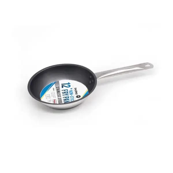 Salerno Induction Ready Stainless Steel Non-Stick Fry Pan 12"W — view 2