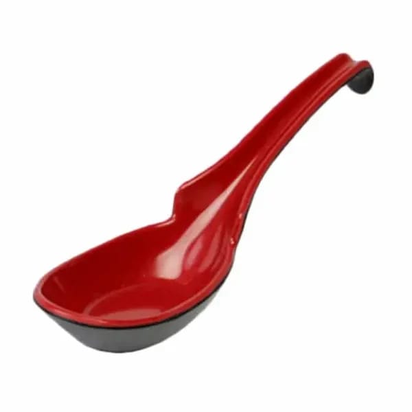 Thunder Group 7100JBR Red/black 1 oz. Melamine Soba/Rice Spoon | Case of 60 — view 1