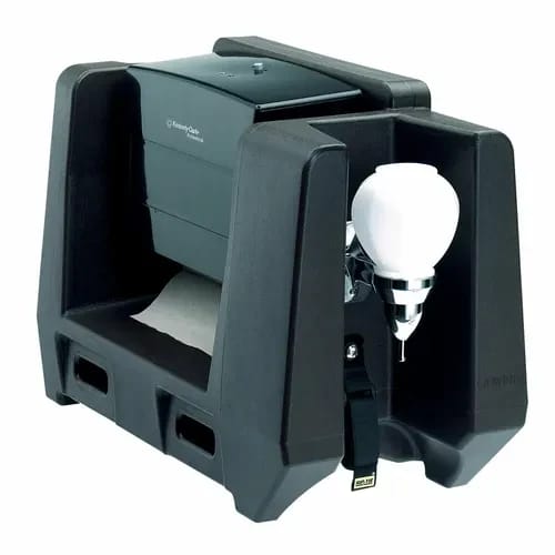Cambro HWATD110 Black Handwashing Sation — view 2