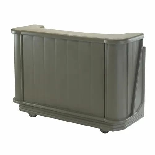 Cambro Cambar BAR650194 Granite Sand Portable Bar 7-Bottle Speed Rail Portable Bar 67-1/2"W X 28-1/2"D X 47-1/2"H — view 2