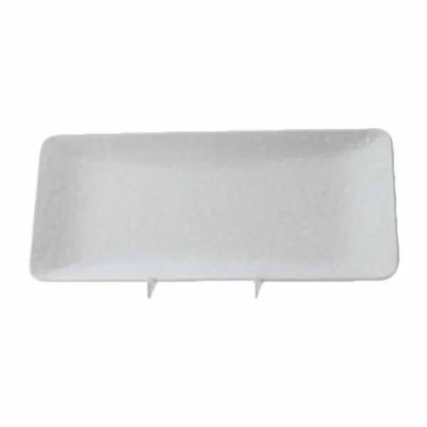 Thunder Group 24110WT Classic White 11-1/4" x 5" Rectangular Melamine Plate | Case of 12 — view 2