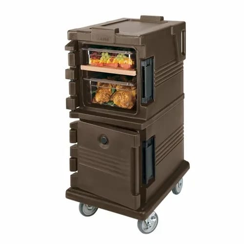 Cambro Ultra Cam Cart UPC600131 Insulated Dark Brown Front Loader Food Carrier — view 2