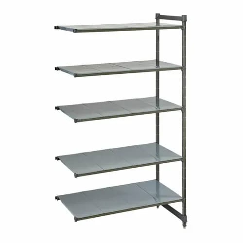 Cambro Camshelving CBA213684S5580 5-Shelf Polypropylene Brushed Graphite Add-On Shelving Unit 36"W X 21"D X 84"H — view 1