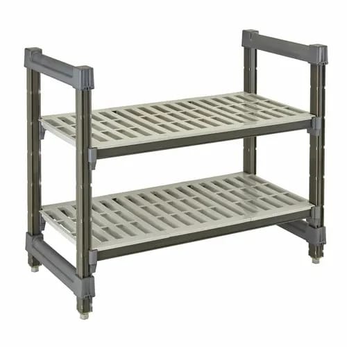 Cambro Camshelving ESU183630V2580 2-Shelf Polypropylene Brushed Graphite Shelving Kit 36"W X 18"D X 30"H — view 2