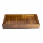 Tablecraft CRATE134 Third Size Brown Wood Display Crate 4-1/4" Deep — view 3