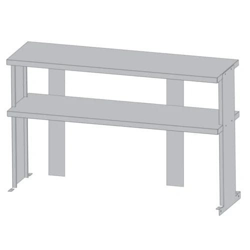 Turbo Air TSOS-6R-T Stainless Steel Double Tier Overshelf for Sandwich Prep Tables 72"W — view 2