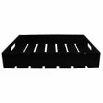 Tablecraft CRATE12BK Half Size Black Wood Display Crate 2-3/4" Deep — view 3