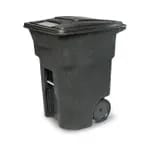 Toter SHL50-90715 50 Gallon Slimline Sandstone Square Trash Container with Hinged Dome Lid — view 3