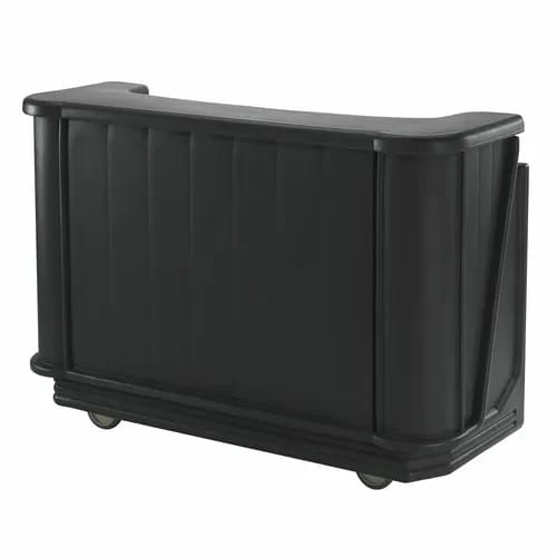 Cambro Cambar BAR650110 Black Portable Bar 7-Bottle Speed Rail Portable Bar 67-1/2"W X 28-1/2"D X 47-1/2"H — view 1