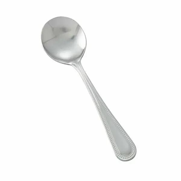 Winco 0005-04 Dots Bouillon Soup Spoons Heavy Weight 18/0 | Case of 12 — view 2