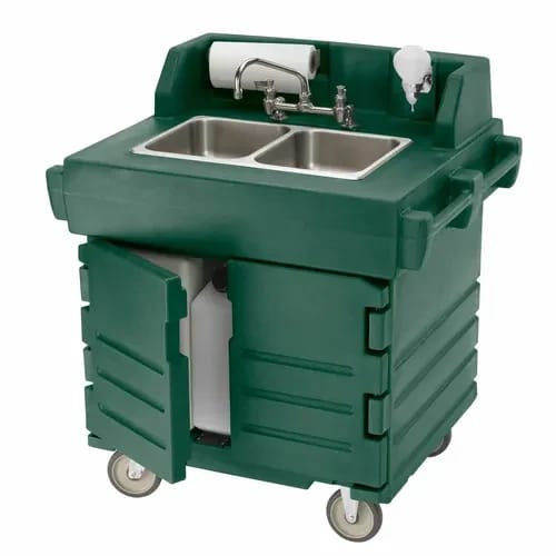 Cambro Camkiosk KSC402519 Kentucky Green Hand Sink Cart — view 1