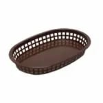 Tablecraft 1076FG Forest Green Oval Chicago Platter Basket 10-1/2" x 7" x 1-1/2 | Case of 36 — view 4
