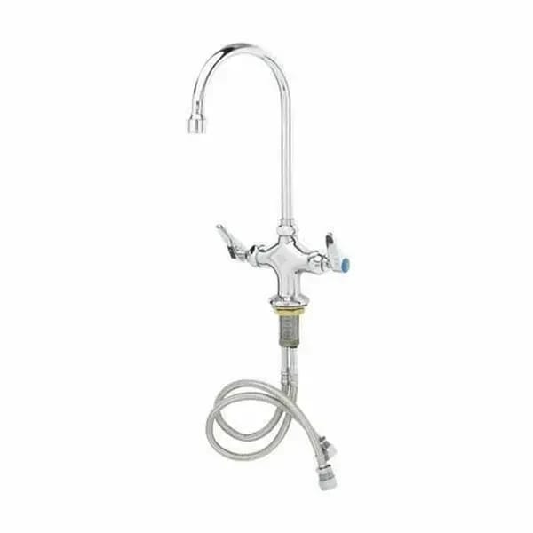 T&S B-0301-01-QT-VR Single Hole Deck Mount Pantry Faucet with 5-3/4" Gooseneck Spout — view 2