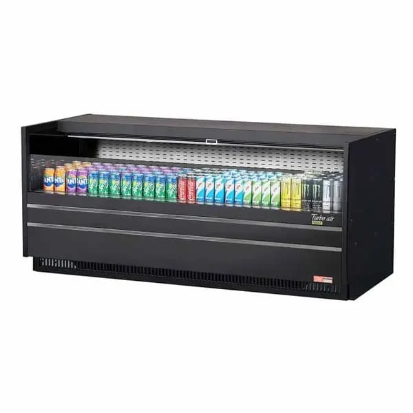 Turbo Air TOM-72UC-B-N Black Drop-In Open Display Case Merchandiser 72-1/4"W — view 1