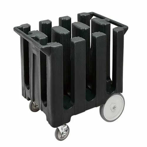 Cambro DC700110 Polyethylene 6 Black Dish Caddy With 6 Dividers — view 1