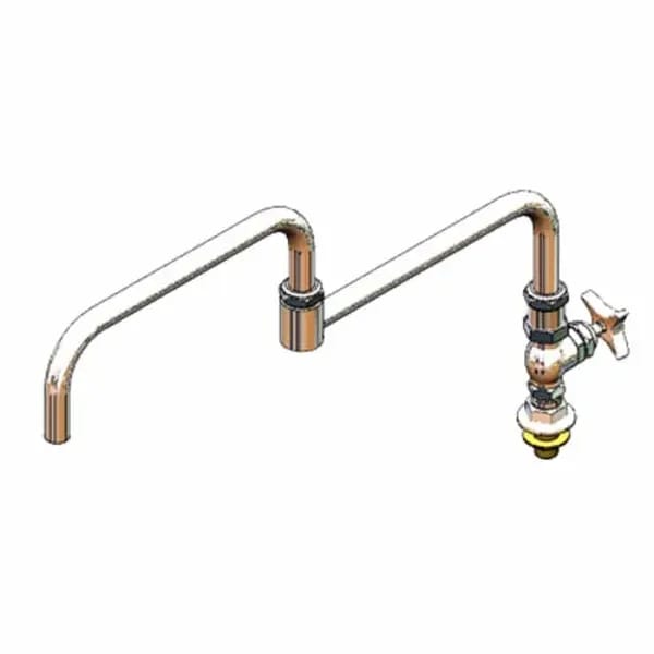 T&S B-0298 Single Hole Deck Mount Big-Flo Pot and Kettle Filler Faucet with 24" Double-Jointed Swing Nozzle — view 2