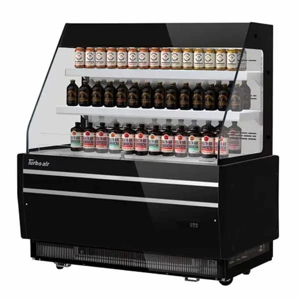 Turbo Air TBA49-50N-B Black Horizontal Open Display Case Merchandiser 48-7/8"W — view 2