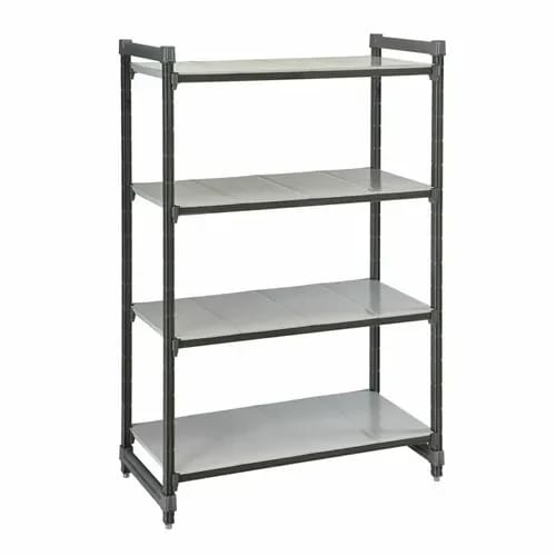 Cambro Camshelving ESU216084S4580 4-Shelf Polypropylene Brushed Graphite Shelving Kit 60"W X 21"D X 84"H — view 2