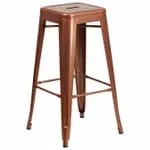 Flash Furniture ET-BT3503-30-AB-GG Antique Blue Galvanized Steel Bar Stool — view 3