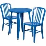 Flash Furniture CH-51080TH-2-18VRT-GN-GG Green Metal Table and Chair Set with Two Chairs — view 4
