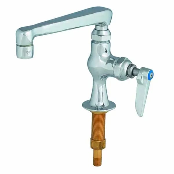 T&S B-0208-CR Single Hole Deck Mount Temp Faucet with 6" Spout Faucet — view 1