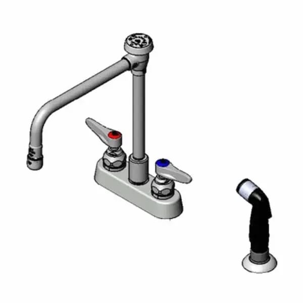 T&S B-1177 Deck Mount Workboard Faucet with rigid Vacuum Breaker — view 1