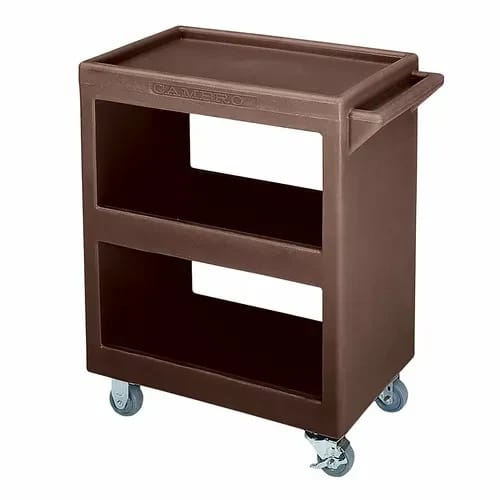 Cambro BC2254S131 3-Shelf 350 Lb. Capacity Dark Brown Utility Bus Cart — view 2