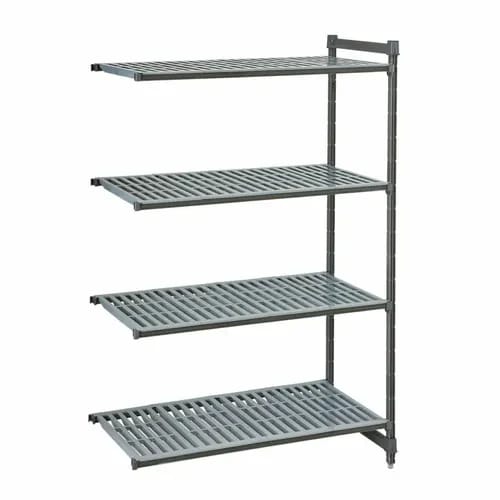 Cambro Camshelving CBA245484V4580 4-Shelf Polypropylene Brushed Graphite Add-On Shelving Unit 54"W X 24"D X 84"H — view 2