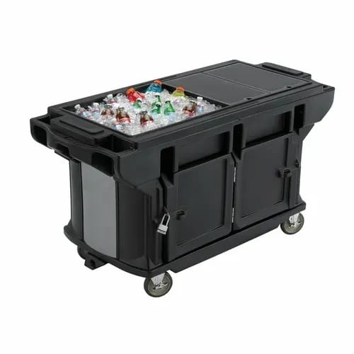Cambro Versa Food Bar VBRUTHD5110 4-Pan Black Cold Food Serving Counter — view 1