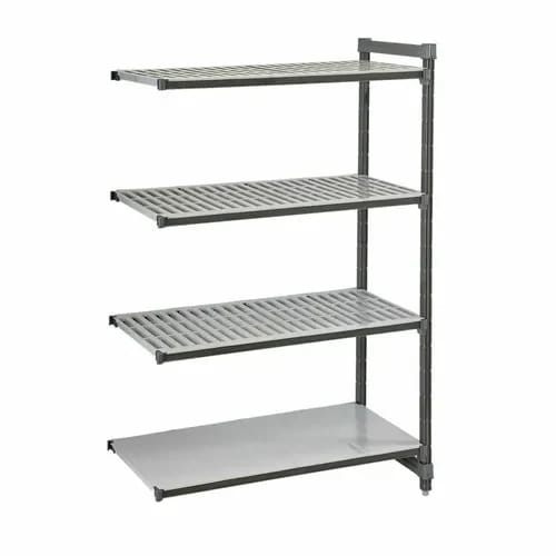 Cambro Camshelving EA212464VS4580 4-Shelf Polypropylene Brushed Graphite Add-On Shelving Unit 24"W X 21"D X 64"H — view 2