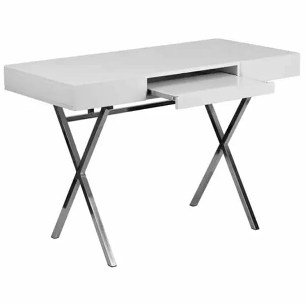 Flash Furniture NAN-JN-2960-GG White Laminate Top Computer Desk — view 1