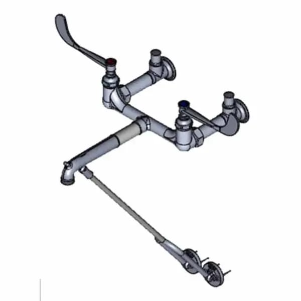 T&S B-0362 8" Wall Mount Service Sink Faucet — view 1