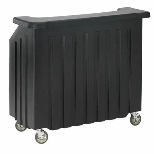 Cambro Cambar BAR540110 Black Portable Bar 5-Bottle Speed Rail Portable Bar 54"W X 25-7/8"D X 46-1/8"H — view 2