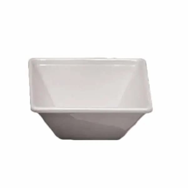 Thunder Group PS5005W Passion White 11 oz. Square Melamine Bowl | Case of 12 — view 1