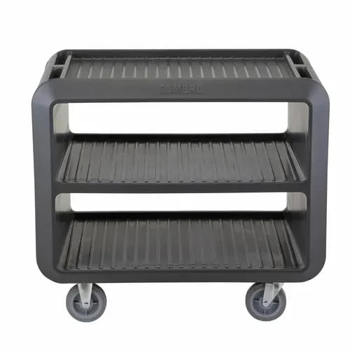 Cambro SC337S615 3-Shelf 600 Lb. Capacity Charcoal Gray Utility Bus Cart — view 1