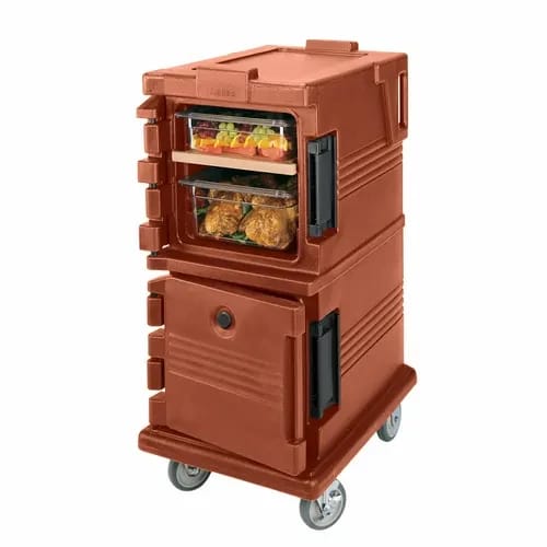 Cambro Ultra Cam Cart UPC600402 Insulated Brick Red Front Loader Food Carrier — view 1