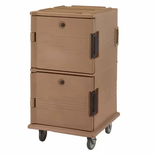 Cambro Ultra Cam Cart UPC1600SP157 Insulated Coffee Beige Front Loader Food Carrier — view 2