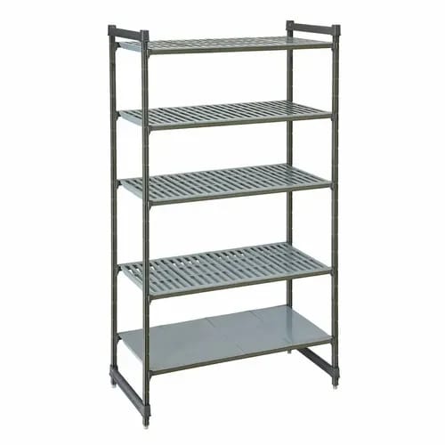 Cambro Camshelving CBU183684VS5580 5-Shelf Polypropylene Brushed Graphite Shelving Kit 36"W X 18"D X 84"H — view 1