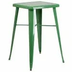 Flash Furniture CH-31330-40M1-BK-GG Square Bar Height Galvanized Steel Table with Walnut Elm Wood Top — view 6