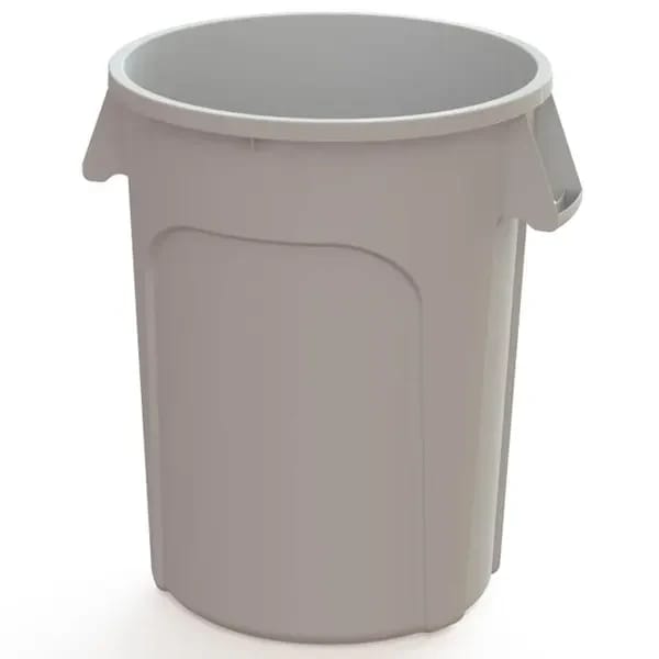 Impact GC440101 44-Gallon White Round Commercial Trash Container — view 2