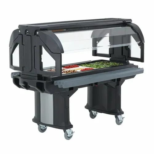 Cambro Versa Food Bar VBRHD5110 4-Pan Black Cold Food Serving Counter — view 1