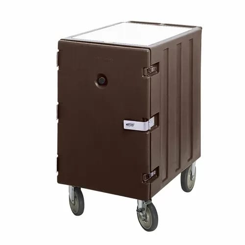 Cambro Camcart 1826LTCSP131 Insulated Dark Brown Front Loader Food Carrier — view 2