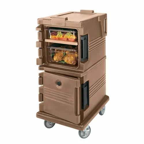 Cambro Ultra Cam Cart UPC600157 Insulated Coffee Beige Front Loader Food Carrier — view 1