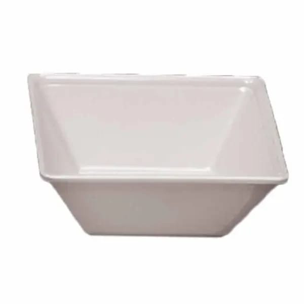 Thunder Group PS5006W Passion White 23 oz. Square Melamine Bowl | Case of 12 — view 2