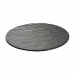 Tablecraft MGL2 Frostone Black Slate Rectangular Melamine Serving Tray 20-3/4" x 6-3/8" — view 4