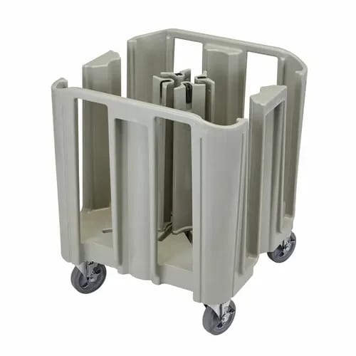 Cambro ADCSC480 Polyethylene 4 Speckled Gray Dish Caddy With 4 Adjustable Dividers — view 2